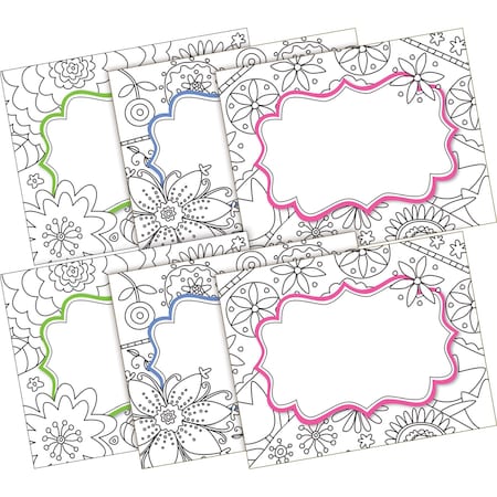 Barker Creek Color Me! In My Garden Name Tags/Self-Adhesive Labels, Multi-Design Set, 90/Set, PK90 3771